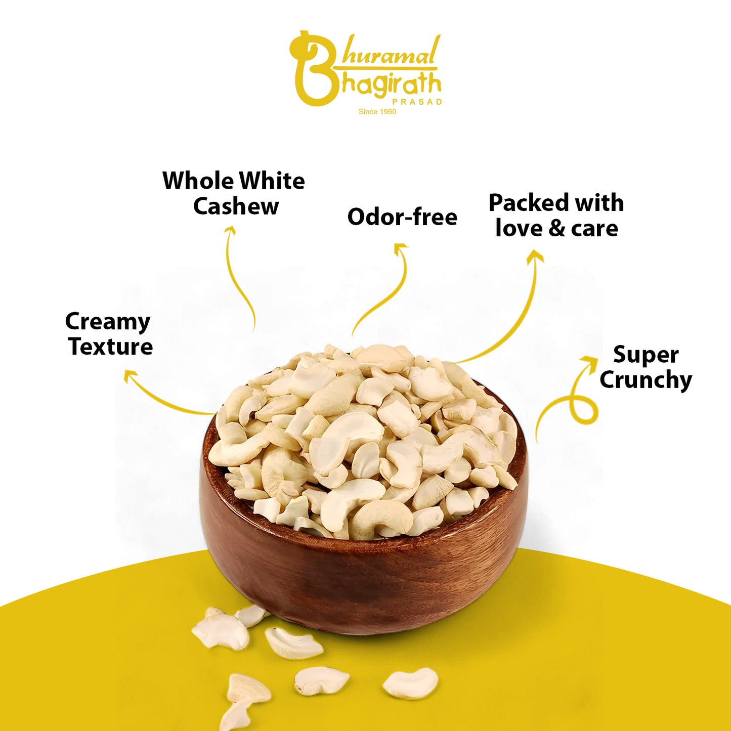 Premium Broken Kaju | Fresh Cashew Pieces for Cooking, Baking & Snacking | Rich in Protein & Healthy